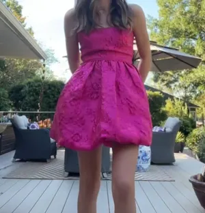 Amanda Uprichard Pink Strapless Mini Dress thumbnail 4