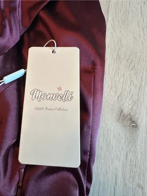 Monvelli Elegant Halter Satin Floor Mermaid Prom Gown Wine Size 2 NWT thumbnail 10