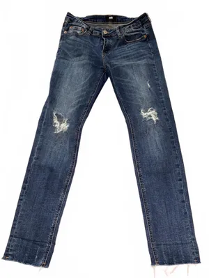 I&M Black Label Jeans Size 11 Juniors Women's Structured Denim Blue Wash Stretch thumbnail 1