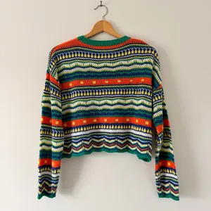 Shein Green Multicolored Striped Sweater thumbnail 6