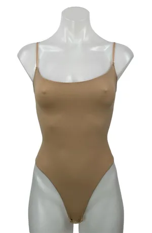 SKIMS Brown Tan Sleeveless Cami Camisole Seamless Sculpt Thong Bodysuit Size XS thumbnail 1