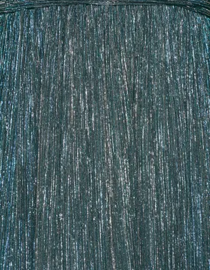 Lulus Ailey Gold And Teal Blue Skater Dress thumbnail 5