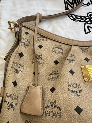 MCM Visetos Signature Beige HOBO Bag thumbnail 8