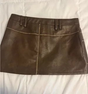 Brown Leather Skirt Forever 21 Mini thumbnail 2