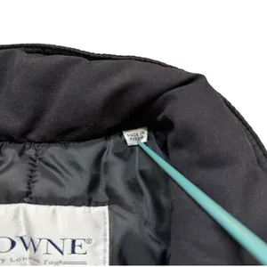 Towne by London Fog Women's Puffer Jacket Size M Black Zip Snap Coat Unisex thumbnail 5