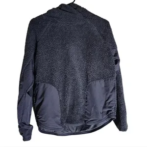 Nike Navy Blue Sherpa Pull over Hoodie, Size Small thumbnail 1