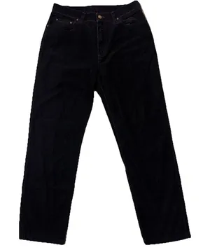 LAUREN Ralph Lauren Classic Straight‎ Black Corduroy Jeans Women's Size 10 thumbnail 1