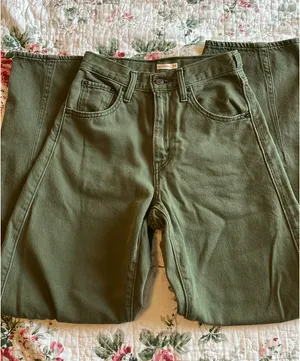 Levi’s Cinch Barrel Green Denim Jeans thumbnail 1