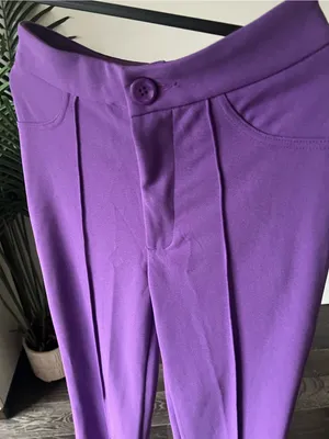 SHEIN Purple Tailored Pants with Tag thumbnail 5