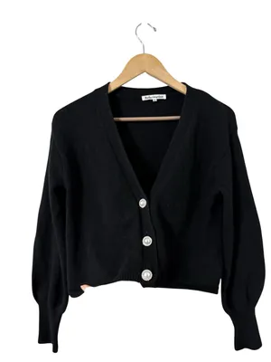 REFORMATION Varenne Cashmere Embellished Cardigan Sweater Top thumbnail 5