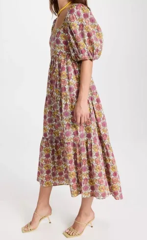 MINKPINK NWT Yasamin Tiered Midi Floral Dress Size XXL thumbnail 3