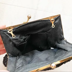 Vintage Black Beaded Evening Bag thumbnail 3