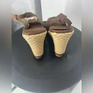 Women's brown‎ wedge size 7 1/2 canvas Brown thumbnail 4
