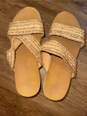 Soda Women’s Neutral Tan Braided Platform Slide Sandals thumbnail 2