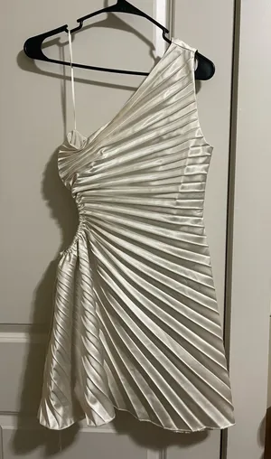 The Pants Store One shoulder off white dress thumbnail 1