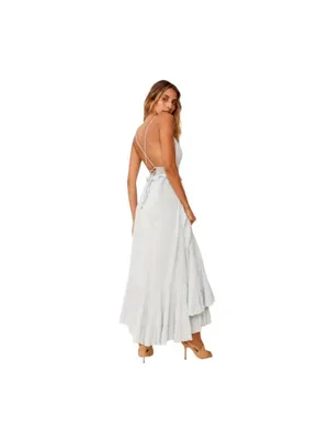 Selfie Leslie Desert Rose Maxi Dress Ice Blue Size XL Cottagecore Spring Boho thumbnail 12