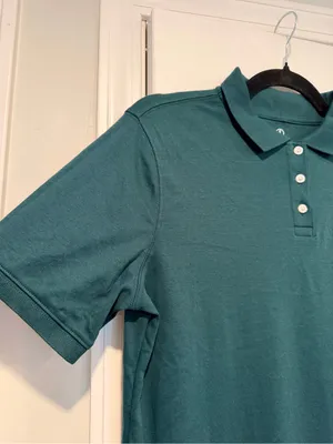 NWOT Lands End Size S Forrest Green Short Sleeve Collared Polo Shirt thumbnail 4