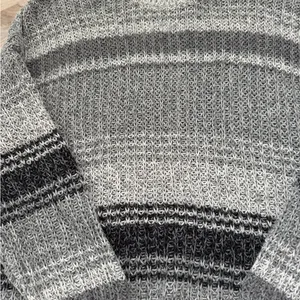 American Eagle Outfitters Oversized Gray & Black Striped Crewneck Sweater thumbnail 2