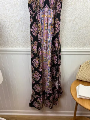 Free People Intimately Black and Pink That Moment Slip Maxi Dress - Size - Small thumbnail 3