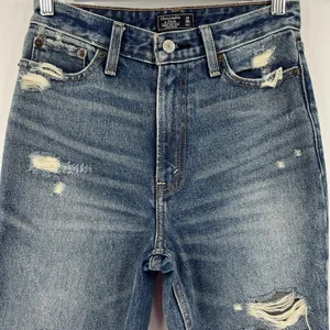 Abercrombie &‎ Fitch Annie High Rise Girlfriend Jeans Distressed Size 24 / 00R thumbnail 4