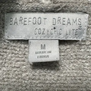 Barefoot‎ Dreams Women Cardigan M CozyChic Lite Beige Open Front Minimalist Soft thumbnail 3