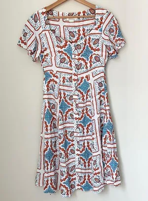 Anthropologie Maeve Praslin Lion Buttondown Dress thumbnail 3
