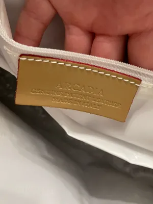 Arcadia Bags patent leather embossed top handle bag made in Italy thumbnail 6