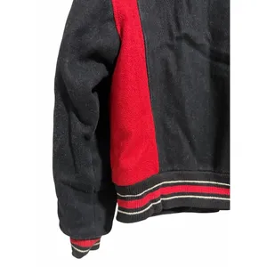 Vintage 80's Trophy Varsity Jacket‎ Black/Red Women's Size Medium Black thumbnail 7