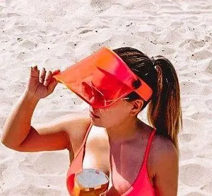 Forever 21 Neon Sun Visor With Removable Strap thumbnail 1