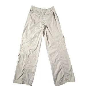 BDG Urban‎ Outfitters Y2K Cargo Pants Womens S Cream Wide Leg Elastic Waist Seam thumbnail 2