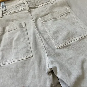 Zara Wide-Leg Pants marine straight womens Gray (size 6) minimalist chic casual thumbnail 9