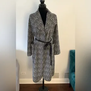Nice,soft,very COMFY trench coat/long jacket 🖤🤍🖤 thumbnail 3