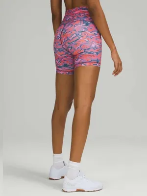 Lululemon Wunder Train Shorts 6 Chroma Clash Multi Gym Athletic High‎ Rise Biker thumbnail 2
