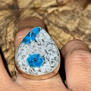 K2 Jasper Ring Size 8 3/4 Blue thumbnail 2