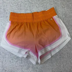 DSG Womens Stride High Rise Shorts Pink‎ Orange Ombre White Small NWT thumbnail 1