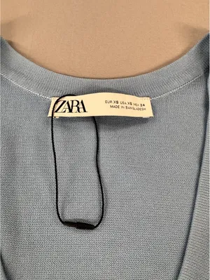 Zara | XS | Blue Sleeveless Knit Tee thumbnail 4