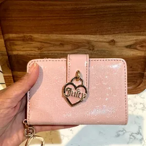 Juicy Couture Simply Perfect tab wallet embossed logo gold-tone heart charm thumbnail 2