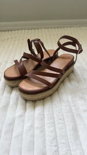 Vince Camuto Brown Platform Sandal Wedge thumbnail 5