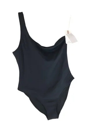 Good American Good Compression Hot Shoulder One-Piece Swimsuit Black 1 US S thumbnail 1