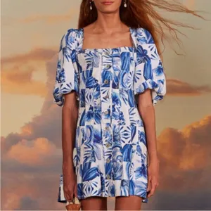 Farm Rio Garden Tiles Mini Dress thumbnail 5