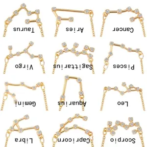 NEW Scorpio Gold‎ Crystal Constellation Necklace Gold thumbnail 6