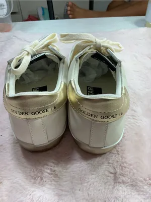Golden Goose White Sneakers with Gold Star Accent 145 thumbnail 4