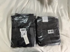 American Eagle Super High-Waisted Baggy Straight Black Jean thumbnail 5