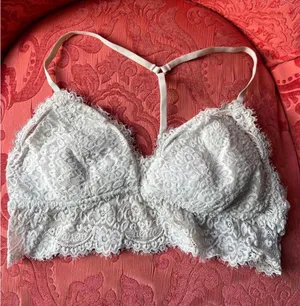 Aerie Cream Lace Bralette S/P thumbnail 1