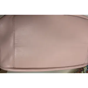 Lulu Dharma Pink Leather Ruched Tote Bag Shoulder Purse Gold Hardware thumbnail 7