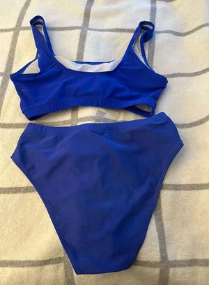 2 Piece Bikini Set Bathing Suit Blue thumbnail 1