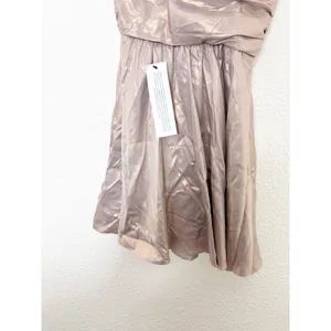NWT TOPSHOP One Shoulder Cocktail Metallic Foil Mini Dress Gold Pink Size 2 thumbnail 11