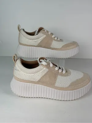 Zodiac Women’s Platform Sneakers Size 5.5 Ivory Beige Lace Up Casual Shoes thumbnail 2