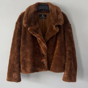 Free People Women's Faux Fur Mena Coat Boho Romantic Timeless Classic thumbnail 2
