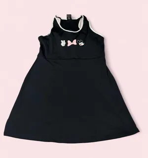 Disney Mickey Mouse Black Dress with Pink and White Accents with hidden shorts thumbnail 1